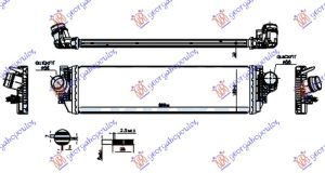 HLADNJAK INTERKULERA 1.0-1.5 EcoBoost BENZIN (700x190x30)