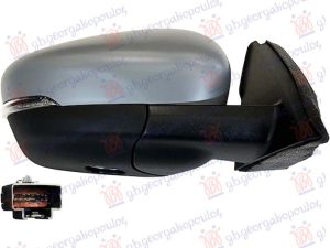 DOOR MIRROR ELECTRICAL HEATED FOLDABLE PRIMED (W/SIDE LAMP & FOOT LAMP & BLIS)