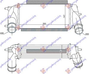 HLADNJAK INTERKULERA 1.0i 12V TURBO (300x147x80)