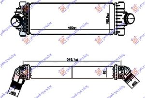 HLADNJAK INTERKULERA 2.0 TDCi DIZEL (450x160x62)