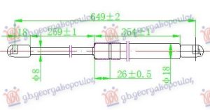 AMORTIZER GEPEK VRATA (650L-690N)