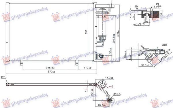 HLADNJAK KLIME 1.5 BENZIN (570x357x16)