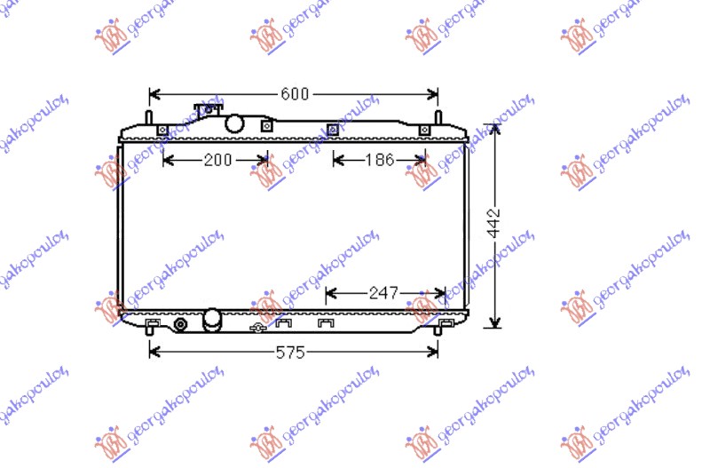 HLADNJAK MOTORA 1.8i/16ViVTEC (MAN) (37.5x67x1.6) (KOYO)