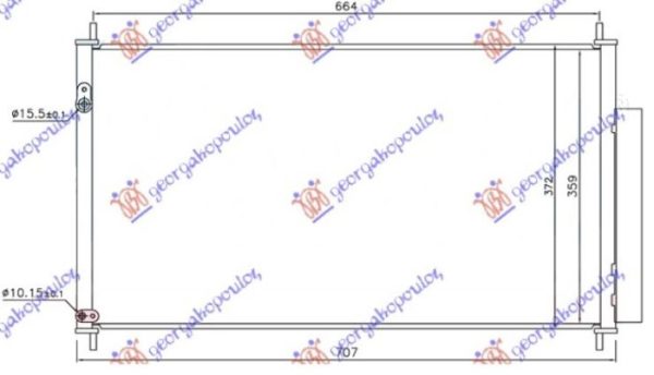 CONDENSER PETROL/DIESEL (665x360x16) (KOYO)