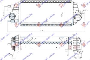 HLADNJAK INTERKULERA 1.7 CRDi DIZEL (350x147x85)
