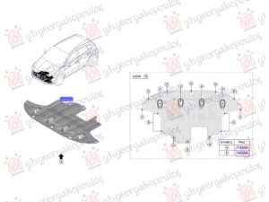 FRONT BUMPER UNDER COVER PLASTIC (O)