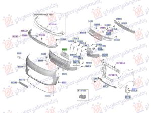 FRONT BUMPER GRILLE INNER (O)