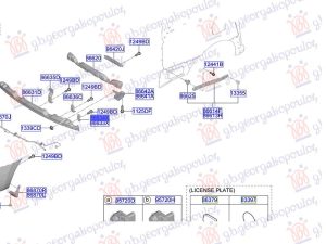 REAR BUMPER REINFORCEMENT BRACKET UPPER (O)