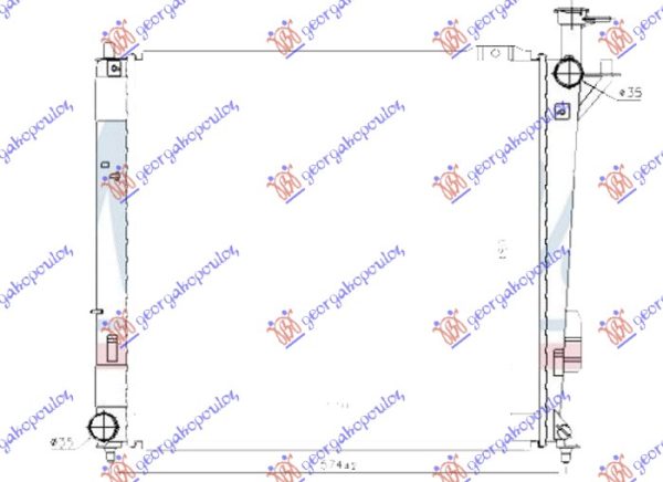 HLADNJAK MOTORA 2.0/2.2 CRDi DIZEL (MAN) (510x480x26) (HALLA TIP) (KOYO)