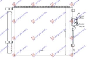 HLADNJAK KLIME 2.0/2.2 CRDi DIZEL (495x425x16) 2010-