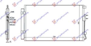 HLADNJAK KLIME 2.4 16V GDI 3.3i BENZIN (680x430x12) (HALLA TIP)