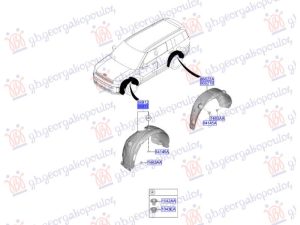 FRONT INNER PLASTIC FENDER (O)