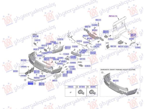 REAR BUMPER MOULDING (O)