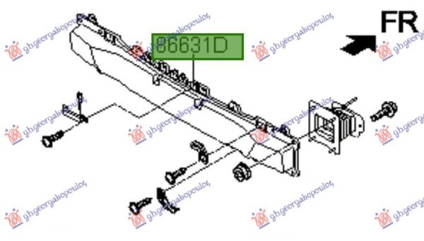 REAR BUMPER REINFORCEMENT (O)