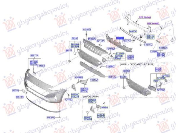 FRONT BUMPER ABSORBER (O)