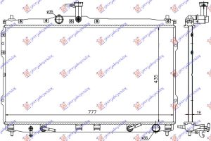 HLADNJAK MOTORA 2.4i BENZIN - 2.5 TDCi DIZEL (AUTO) (435x775x16)