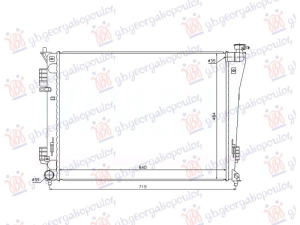 RADIATOR 1.6-2.0 PETROL (638x485x14) (NRF)