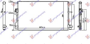 HLADNJAK KLIME 2.0 MPI BENZIN (655x370x16) (KOREJA)
