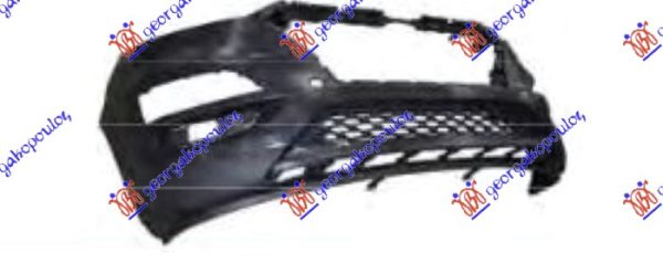 FRONT BUMPER W/FIXED GRILLE AND SPOILER (W/MOULDING HOLES)
