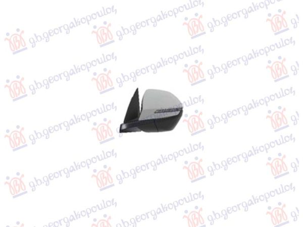 DOOR MIRROR ELECTRICAL HEATED PRIMED (W/SIDE LAMP) (6 PIN) (CONVEX GLASS)