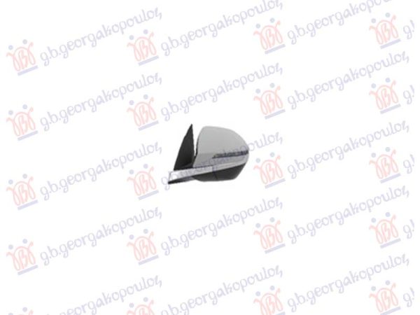 DOOR MIRROR ELECTRICAL FOLDABLE PRIMED WITH CHROME MOULDING (W/SIDE LAMP & BLIS) (10Pin) (CONVEX GLASS)