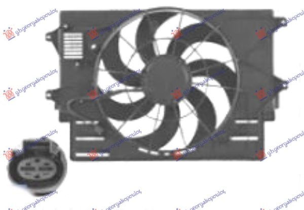 VENTILATOR KOMPLET 1.0/1.6 BENZIN (2 PIN)