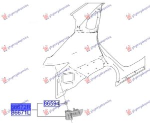 REAR BUMPER BRACKET UPPER PLASTIC (O)