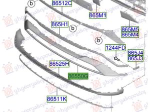 FRONT BUMPER GRILLE FRAME 2024- (O)