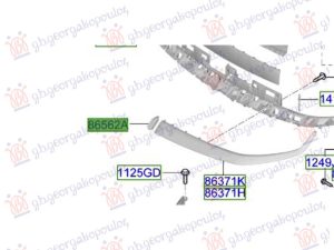 GRILLE MOULDING MIDDLE 2024- (O)