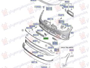 FRONT BUMPER GRILLE (ACC SENSOR COVER) 2024- (O)