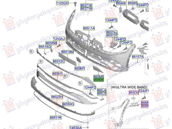 FRONT BUMPER GRILLE 2024- (O)