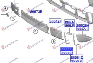 REAR BUMPER UPPER INNER MOULDING (O)