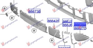 REAR BUMPER GRILLE MOULDING COVER (O)
