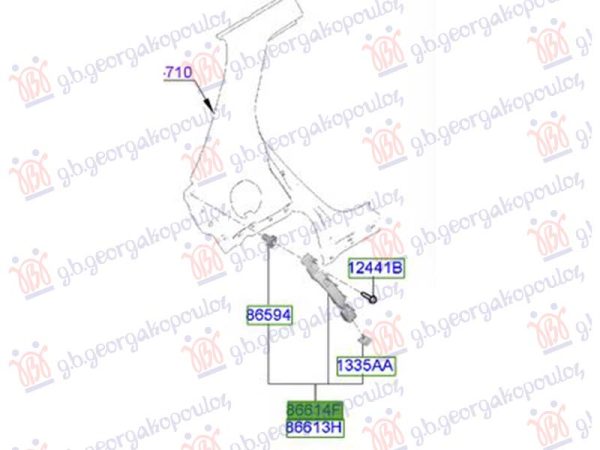 REAR BUMPER SIDE BRACKET PLASTIC (O)