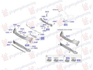 REAR BUMPER UPPER END (W/1 PDC) (O)