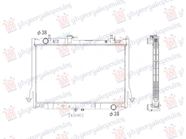 RADIATOR 2.5-3.0 DIESEL (420x650x26) (KOYO)