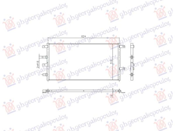 ADDITIONAL RADIATOR 3.0 DIESEL (624x318) (NISSENS)