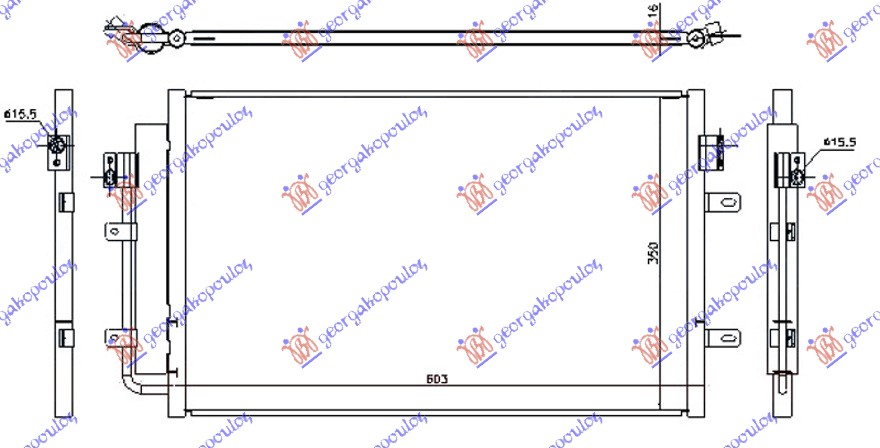 HLADNJAK KLIME 2.3/3.0 TD (565x361x16)