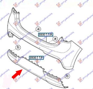 REAR BUMPER SPOILER (H/B)