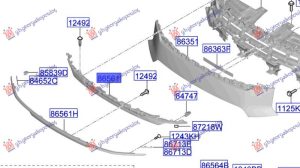 GRILLE MOULDING LOWER (GT-LINE) (O)