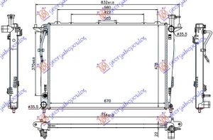 HLADNJAK MOTORA 2.4 BENZIN (MAN/AUTO) (670x480) (NISSENS)