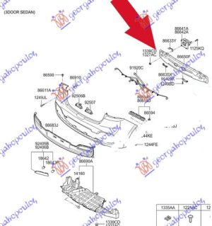 REAR BUMPER REINFORCEMENT (O)