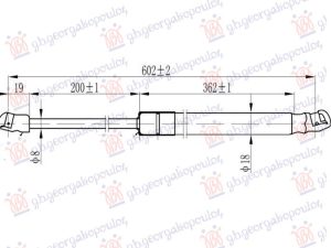 AMORTIZER GEPEK VRATA (602L-525N)