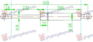AMORTIZER HAUBE (554L-165N)