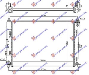 RADIATOR 1.5-2.0 PETROL MANUAL (550x400x16) (KOYO)