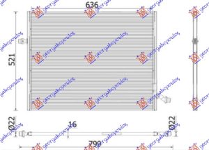 ADDITIONAL RADIATOR 3.0-4.0--6.0 PETROL-3.0 PETROL/HYBRID - 2.9 DIESEL AUTOMATIC (635x509) (MAHLE BEHR PREMIUM LINE)