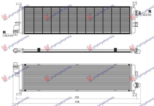 HLADNJAK MOTORA DODATNI 3.0/4.0 BENZIN HIBRID - 3.0/4.0 DIZEL HIBRID (650x150)