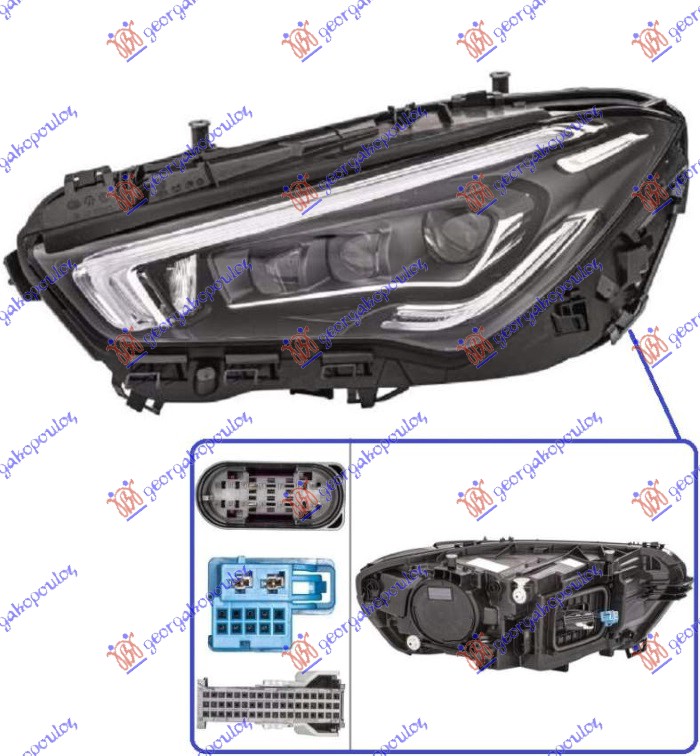 HEAD LAMP FULL LED AFS (W/O LOGO) (HELLA)