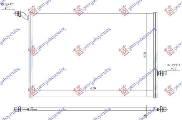 ADDITIONAL RADIATOR PETROL - DIESEL (635x440x16) (MAHLE PREMIUM LINE)