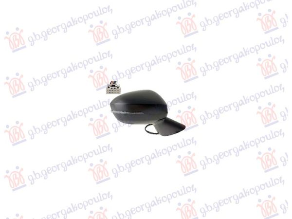 DOOR MIRROR ELECTRICAL HEATED FOLDABLE PRIMED (W/SIDE LAMP) (8Pin) (A QUALITY) (CONVEX GLASS)